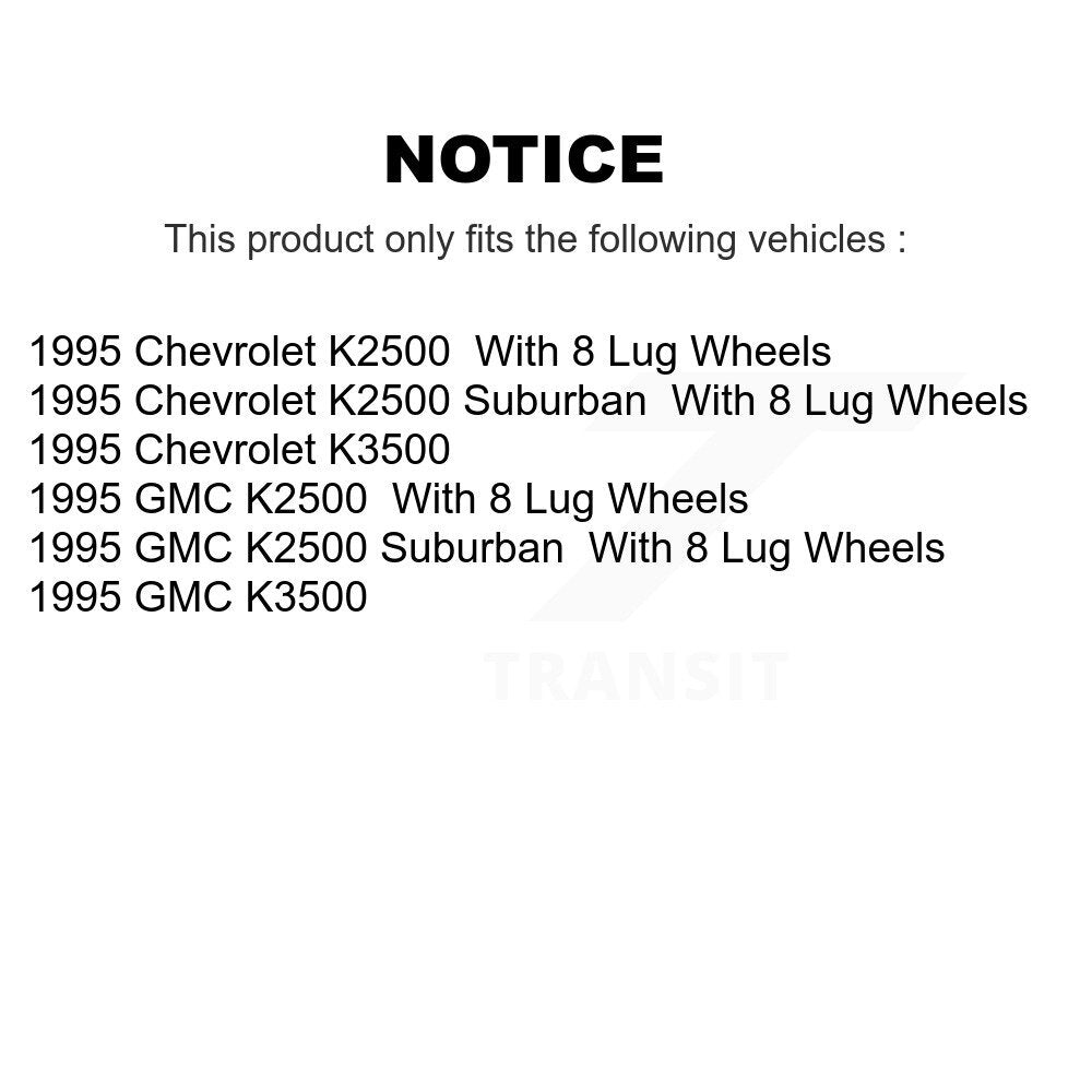 [Avant] Kit d'ensemble roulement de roue et moyeu pour 1995 Chevrolet K2500 GMC K3500 Suburban K77-100191