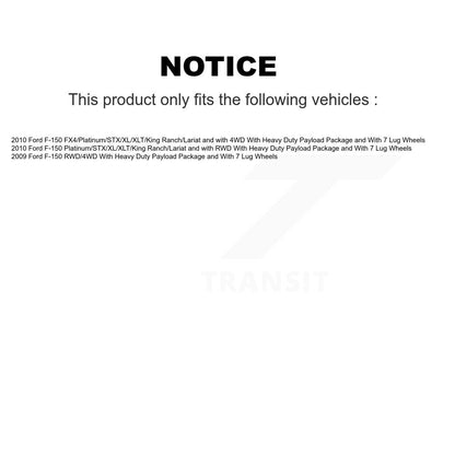 [Avant] Kit d'ensemble roulement de roue et moyeu pour Ford F-150 avec Heavy Duty Payload Package K77-100215