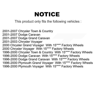 [Avant] Kit d'ensemble roulement de roue et moyeu pour Dodge Grand Caravan Chrysler Town & Country Plymouth Voyager K77-100236