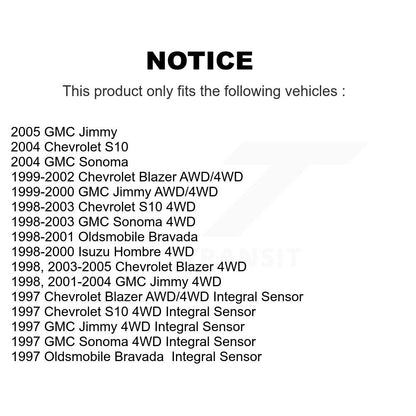 [Avant] Kit d'ensemble roulement de roue et moyeu pour Chevrolet S10 Blazer GMC Sonoma Jimmy Oldsmobile Bravada Isuzu Hombre K77-100237