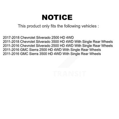 [Avant] Kit d'ensemble roulement de roue et moyeu pour Chevrolet Silverado 2500 HD GMC 3500 Sierra 4WD K77-100392