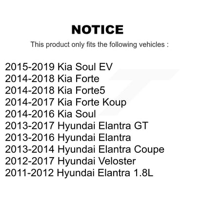 [Avant] Kit de Roulement de roue pour Hyundai Elantra Kia Soul Forte Veloster GT Forte5 Coupe Koup EV K77-100525