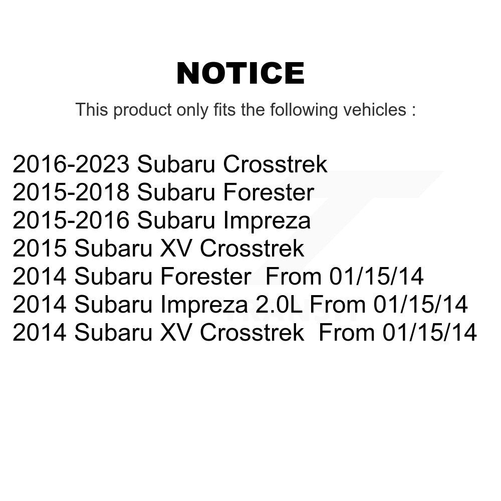 [Avant] Kit d'ensemble roulement de roue et moyeu pour Subaru Forester Crosstrek Impreza XV K77-100563