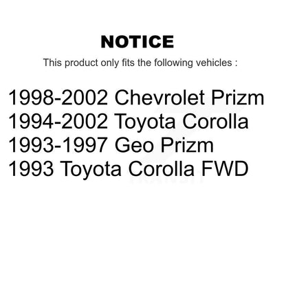 [Avant] Roulement de roue pour Toyota Corolla Prizm Chevrolet Geo K77-100722