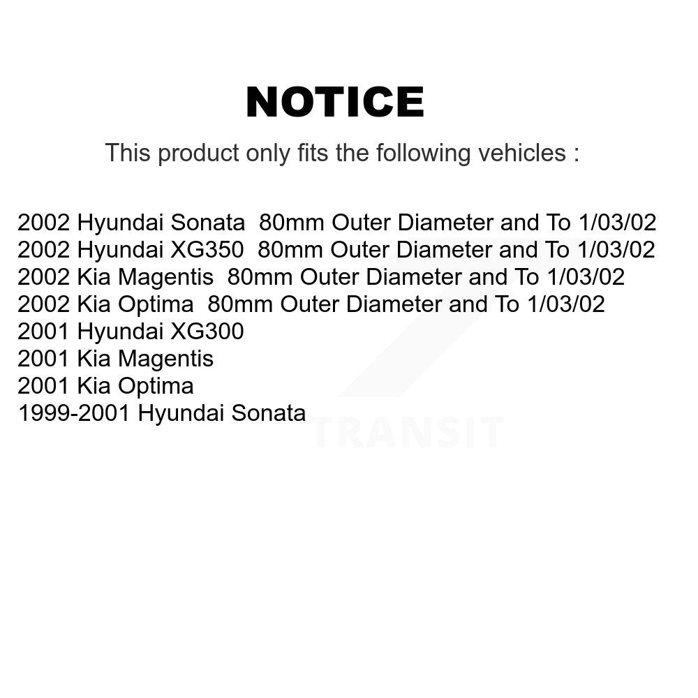 [Avant] Roulement de roue pour Hyundai Sonata Kia Optima XG350 XG300 K77-100745
