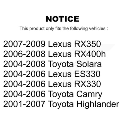 [Avant Gauche] Roulement de roue pour Toyota Lexus Camry Highlander RX350 K77-100783