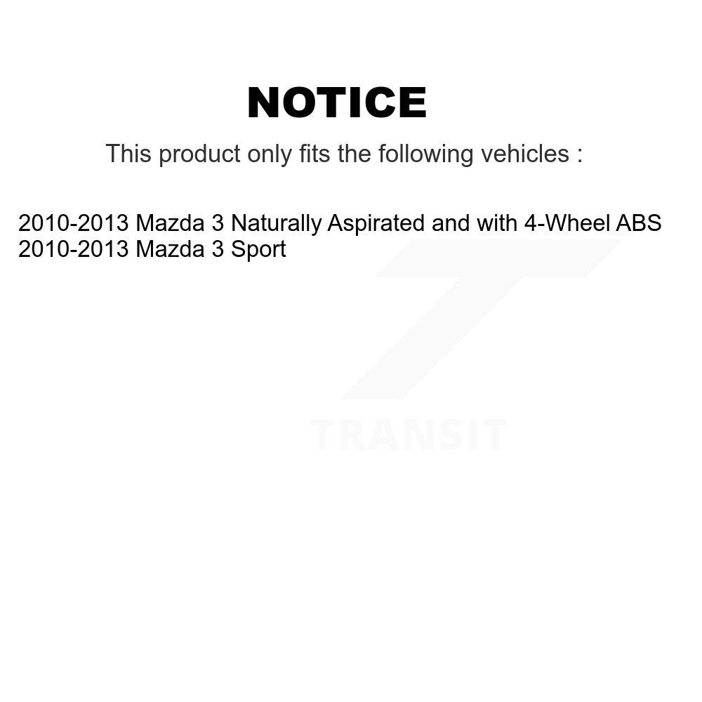 [Avant Gauche] Ensemble roulement de roue et moyeu pour 2010-2013 Mazda 3 Sport K77-100808