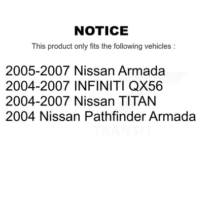 [Avant] Ensemble roulement de roue et moyeu pour Nissan TITAN INFINITI QX56 Armada Pathfinder K77-100936