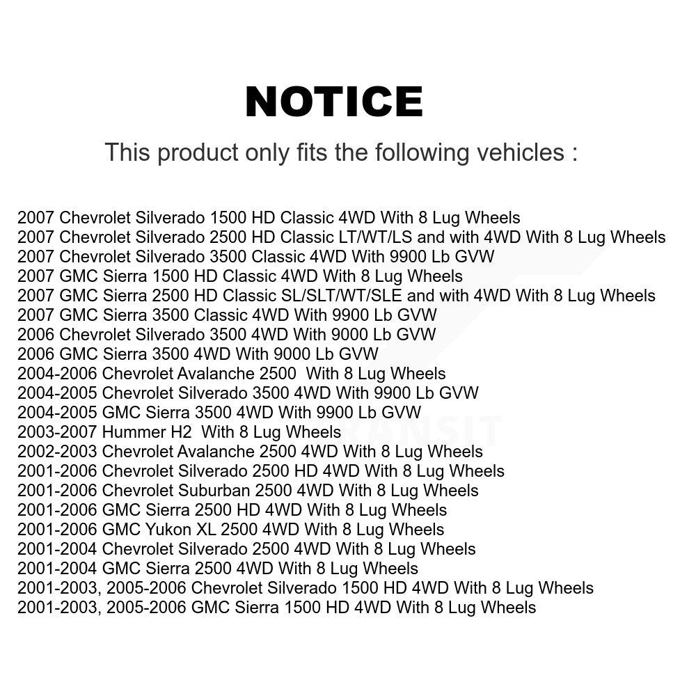 [Avant] Ensemble roulement de roue et moyeu pour GMC Chevrolet K77-101409