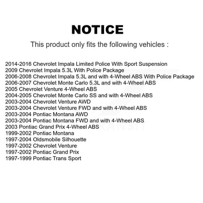 [Avant Droite] Ensemble roulement de roue et moyeu pour Chevrolet Impala Pontiac K77-101452