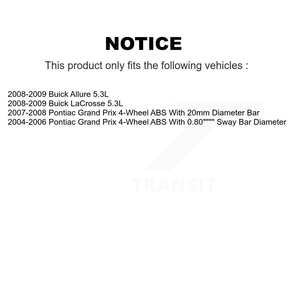 [Avant Droite] Ensemble roulement de roue et moyeu pour Pontiac Grand Prix Buick K77-101462