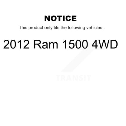 [Avant Droite] Ensemble roulement de roue et moyeu pour 2012 Ram 1500 4WD K77-101469