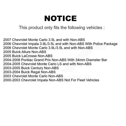 [Avant Gauche] Ensemble roulement de roue et moyeu pour Chevrolet Impala Pontiac K77-101499
