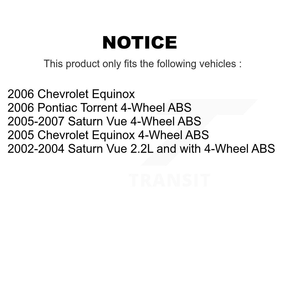 [Avant Gauche] Ensemble roulement de roue et moyeu pour Saturn Vue Chevrolet K77-101536