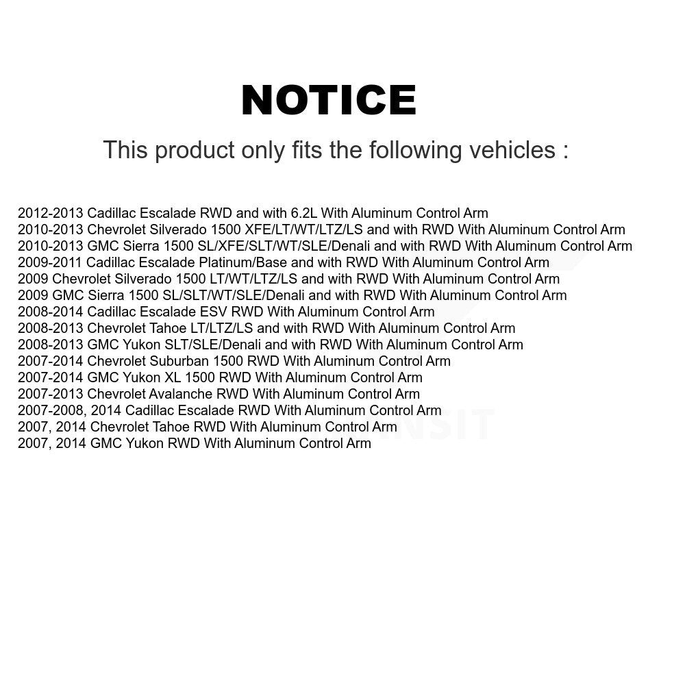 [Avant Droite] Ensemble roulement de roue et moyeu pour Chevrolet K77-101552