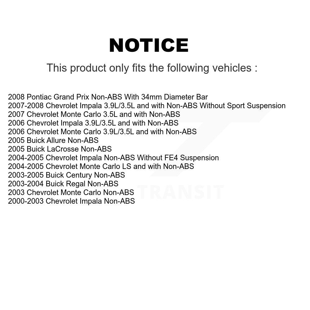 [Avant] Ensemble roulement de roue et moyeu pour Chevrolet Impala Buick LaCrosse K77-101657