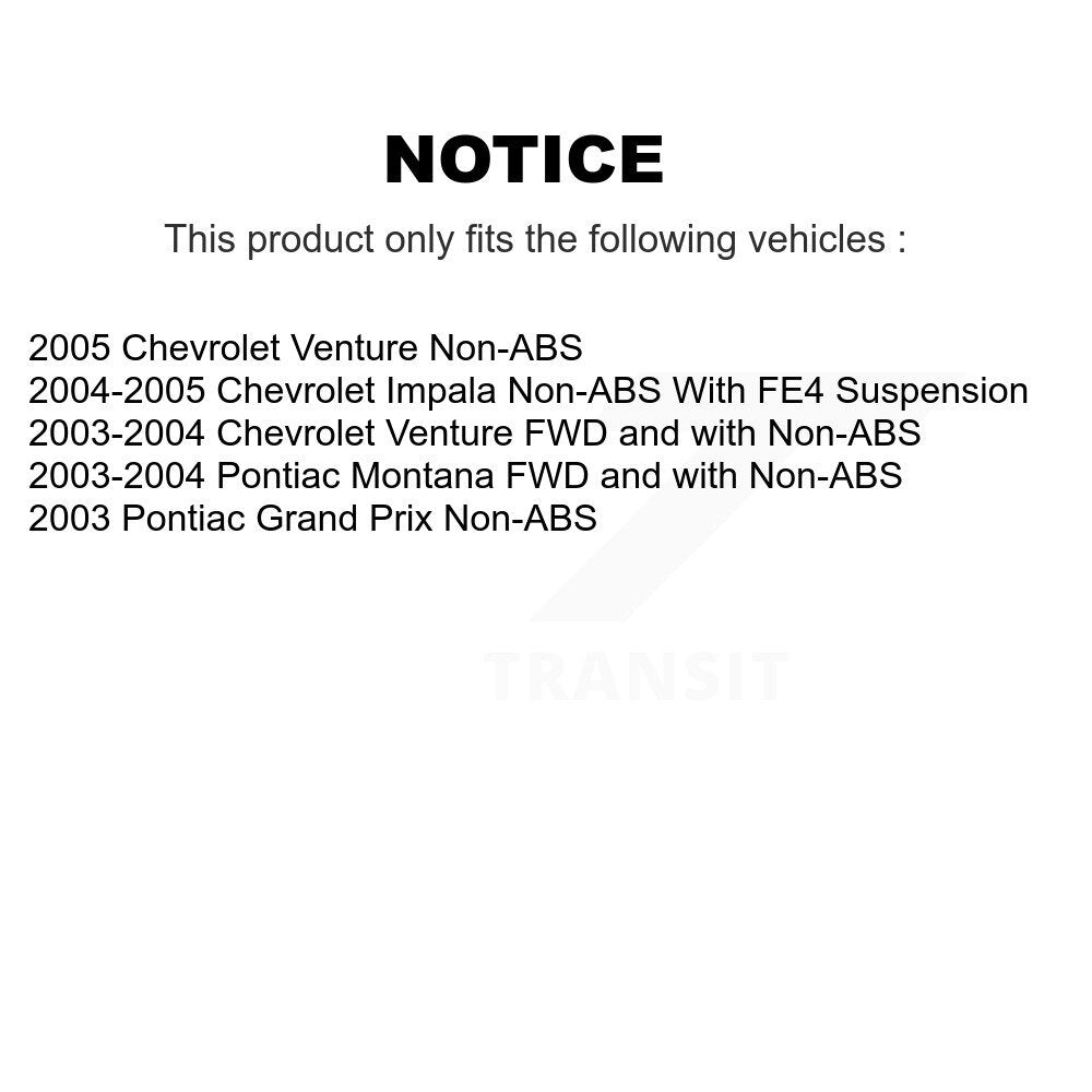 [Avant] Ensemble roulement de roue et moyeu pour Chevrolet Impala Pontiac Grand K77-101658