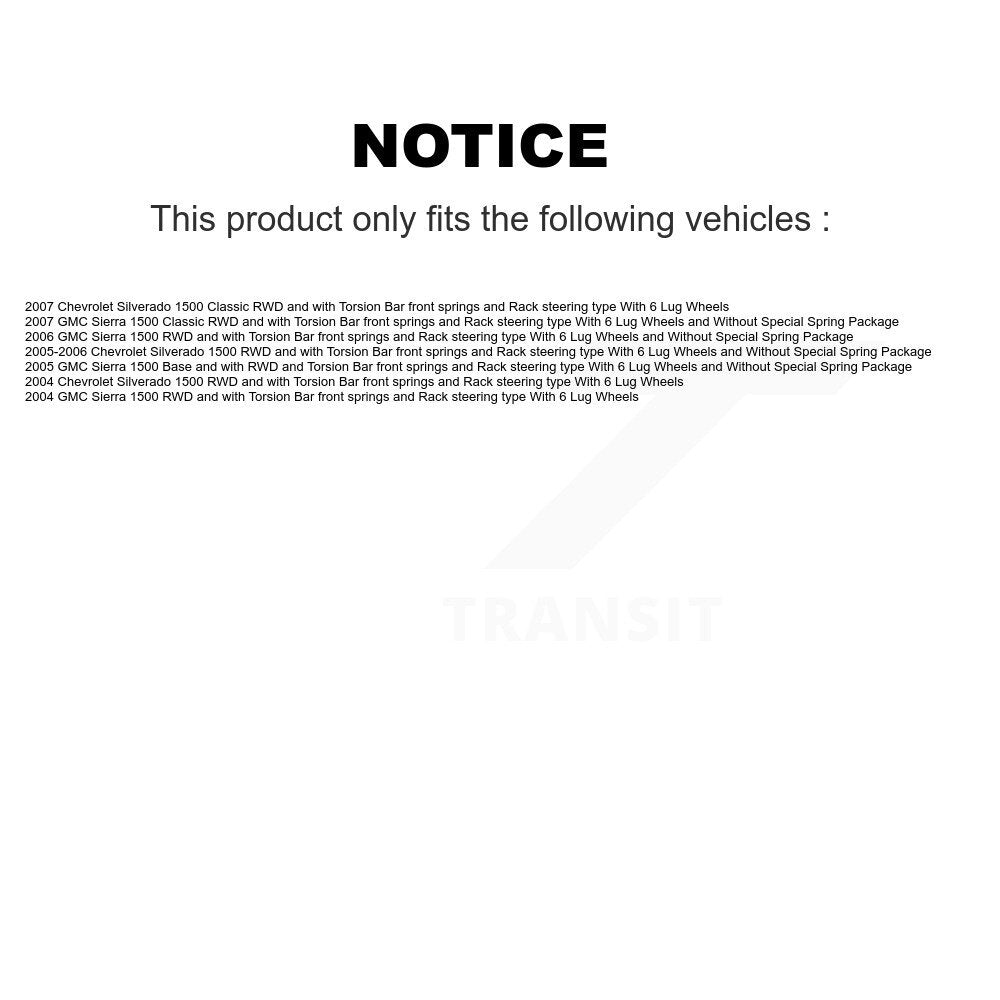 [Avant] Ensemble roulement de roue et moyeu pour Chevrolet GMC Silverado 1500 K77-101681