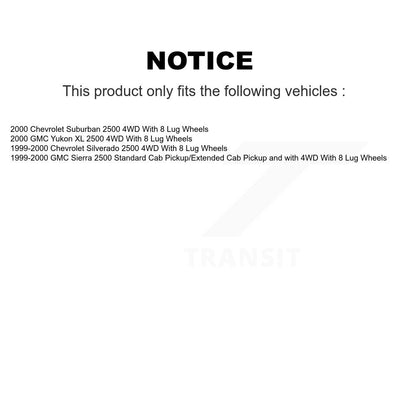 [Avant] Ensemble roulement de roue et moyeu pour Chevrolet Silverado 2500 GMC XL K77-101682