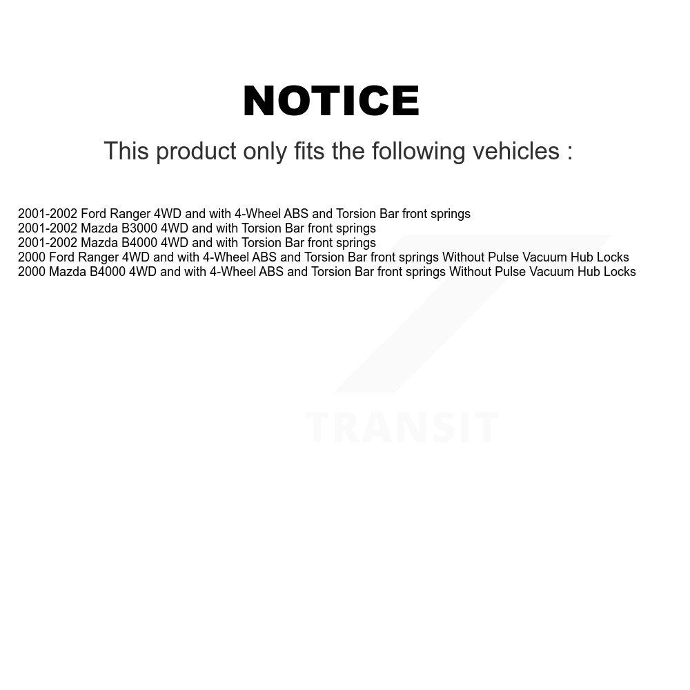 [Avant Gauche] Ensemble roulement de roue et moyeu pour Ford Ranger Mazda B4000 B3000 K77-101769