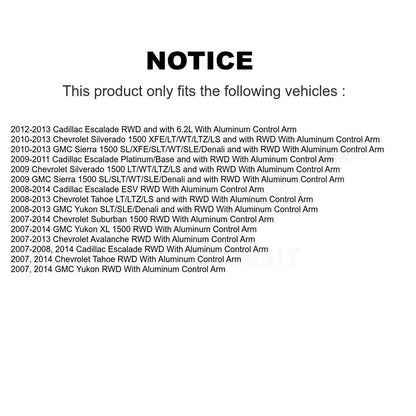 [Avant] Ensemble roulement de roue et moyeu pour Chevrolet GMC Sierra 1500 Tahoe K77-102132
