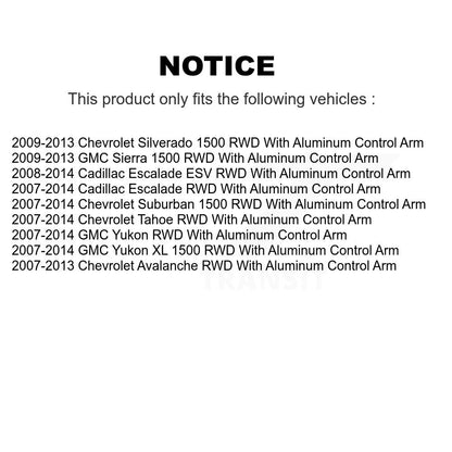 [Avant] Ensemble roulement de roue et moyeu pour Chevrolet GMC Sierra 1500 Silverado Avalanche K77-102176