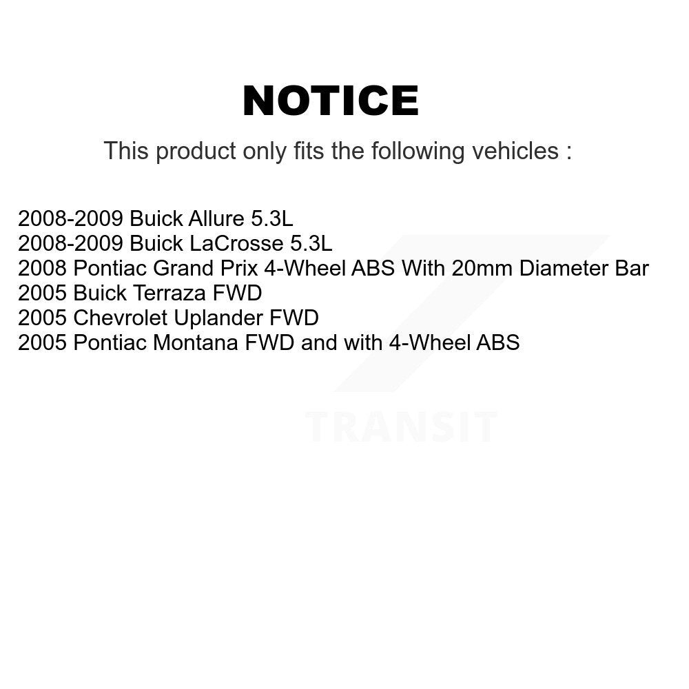 [Avant] Ensemble roulement de roue et moyeu pour Buick Pontiac LaCrosse Montana Allure Grand K77-102187