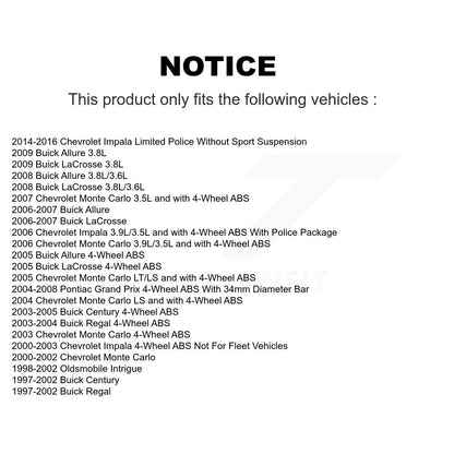 [Avant] Ensemble roulement de roue et moyeu pour Buick Chevrolet LaCrosse K77-102282