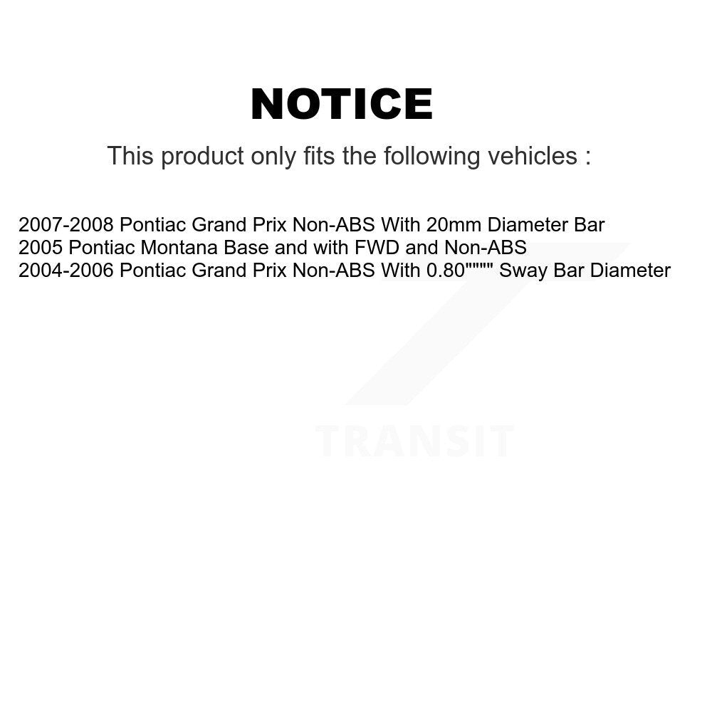 [Avant] Ensemble roulement de roue et moyeu pour Pontiac Grand Prix Montana K77-102300
