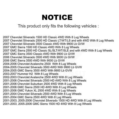[Avant] Ensemble roulement de roue et moyeu pour GMC Chevrolet 2500 K77-102395