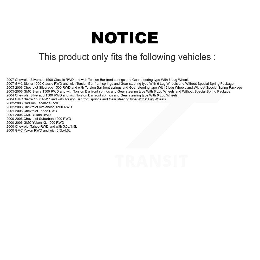 [Avant] Ensemble roulement de roue et moyeu pour Chevrolet GMC 1500 K77-102399