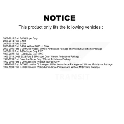 [Avant] Kit d'amortisseur de suspension pour Ford F-250 Super Duty F-350 E-350 E-250 Econoline Club Wagon E-150 E-450 K78-100057