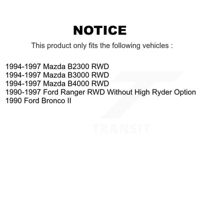 [Avant + Arrière] Kit d'amortisseur de suspension pour Ford Ranger Mazda B2300 B4000 B3000 Bronco II K78-100175