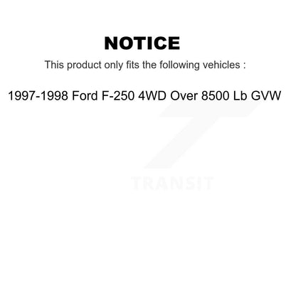 [Avant + Arrière] Kit d'amortisseur de suspension pour 1997-1998 Ford F-250 4WD Over 8500 Lb GVW K78-100188