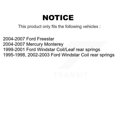[Arrière] Kit d'amortisseur de suspension pour Ford Windstar Freestar Mercury Monterey K78-100267