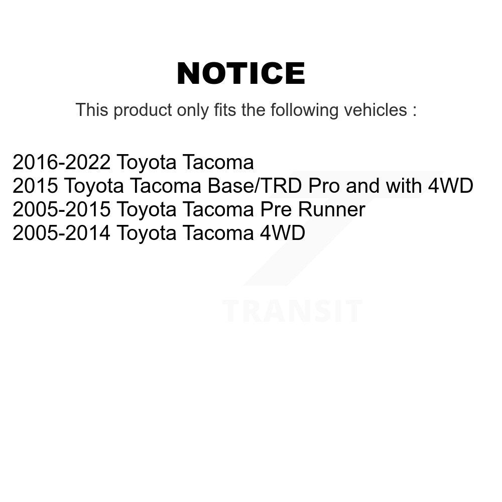 [Arrière] Kit d'amortisseur de suspension pour Toyota Tacoma K78-100293