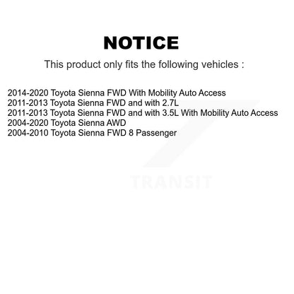 [Arrière] Kit d'amortisseur de suspension pour Toyota Sienna K78-100299