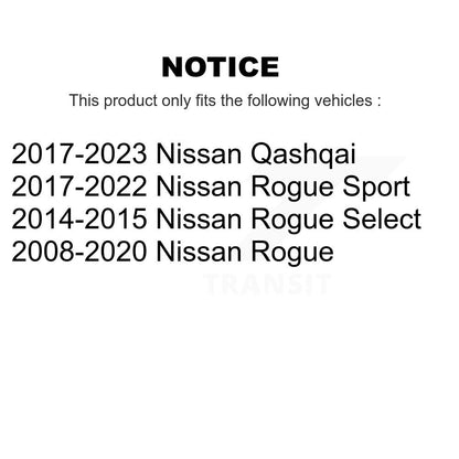 [Arrière] Kit d'amortisseur de suspension pour Nissan Rogue Sport Select Qashqai K78-100308