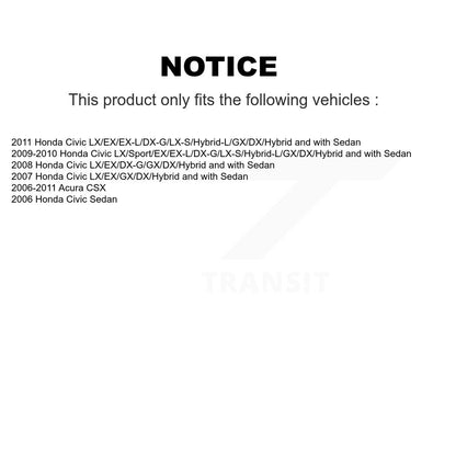 [Arrière] Kit d'amortisseur de suspension pour Honda Civic Acura CSX K78-100315