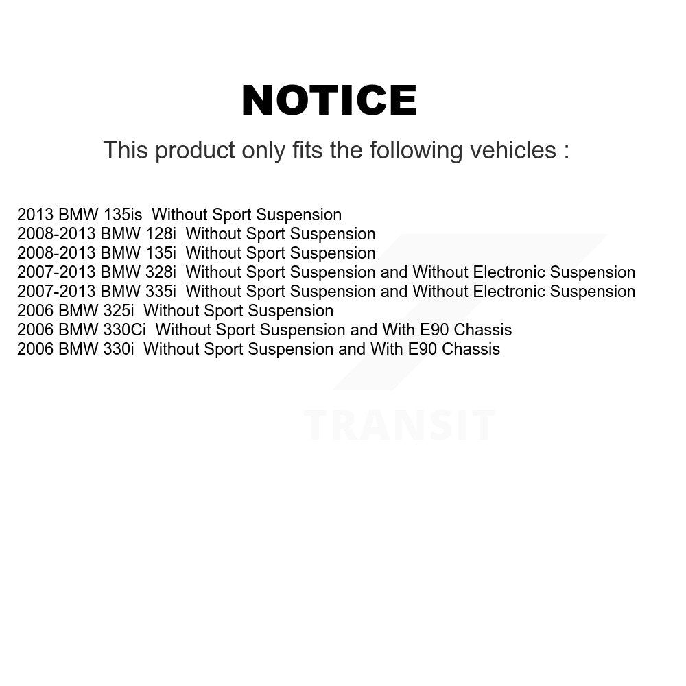 [Arrière] Kit d'amortisseur de suspension pour BMW 328i 335i 325i 128i 330i 135i 330Ci 135is K78-100319