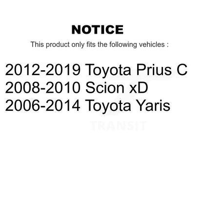 [Arrière] Kit d'amortisseur de suspension pour Toyota Yaris Prius C Scion xD K78-100323