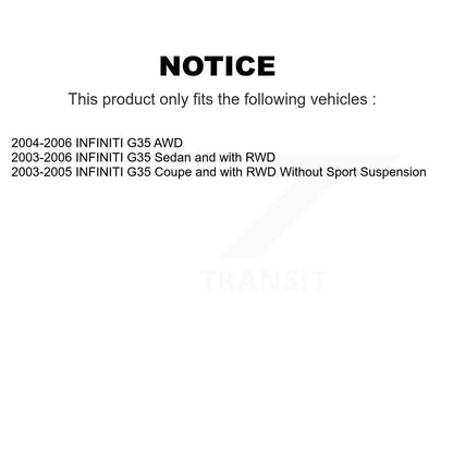 [Arrière] Kit d'amortisseur de suspension pour INFINITI G35 K78-100326