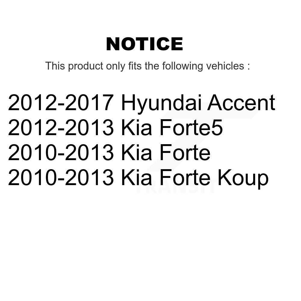 [Arrière] Kit d'amortisseur de suspension pour Hyundai Accent Kia Forte Koup Forte5 K78-100334