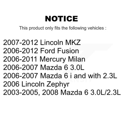 [Arrière] Kit d'amortisseur de suspension pour Ford Fusion Mazda 6 Lincoln MKZ Mercury Milan Zephyr K78-100341