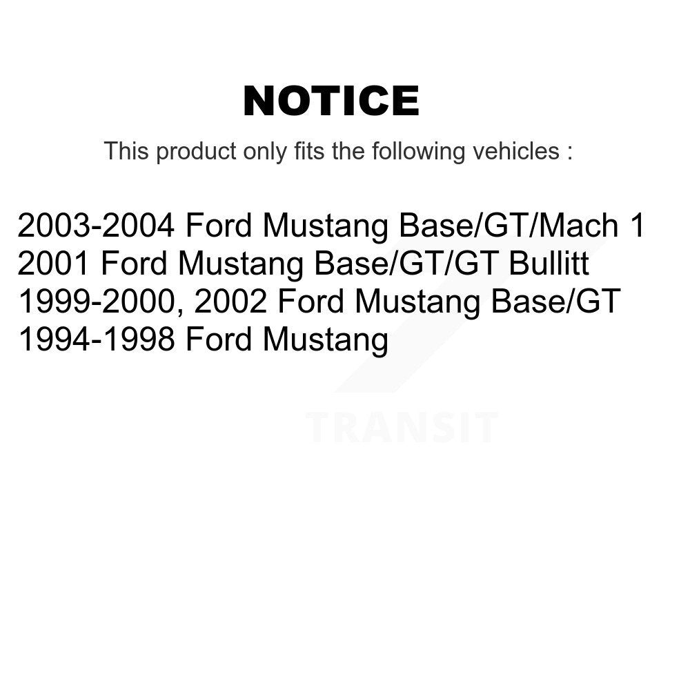 [Arrière] Kit d'amortisseur de suspension pour Ford Mustang K78-100346