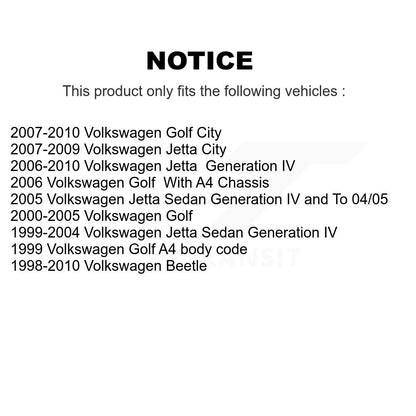 [Arrière] Kit d'amortisseur de suspension pour Volkswagen Jetta Beetle Golf City K78-100347