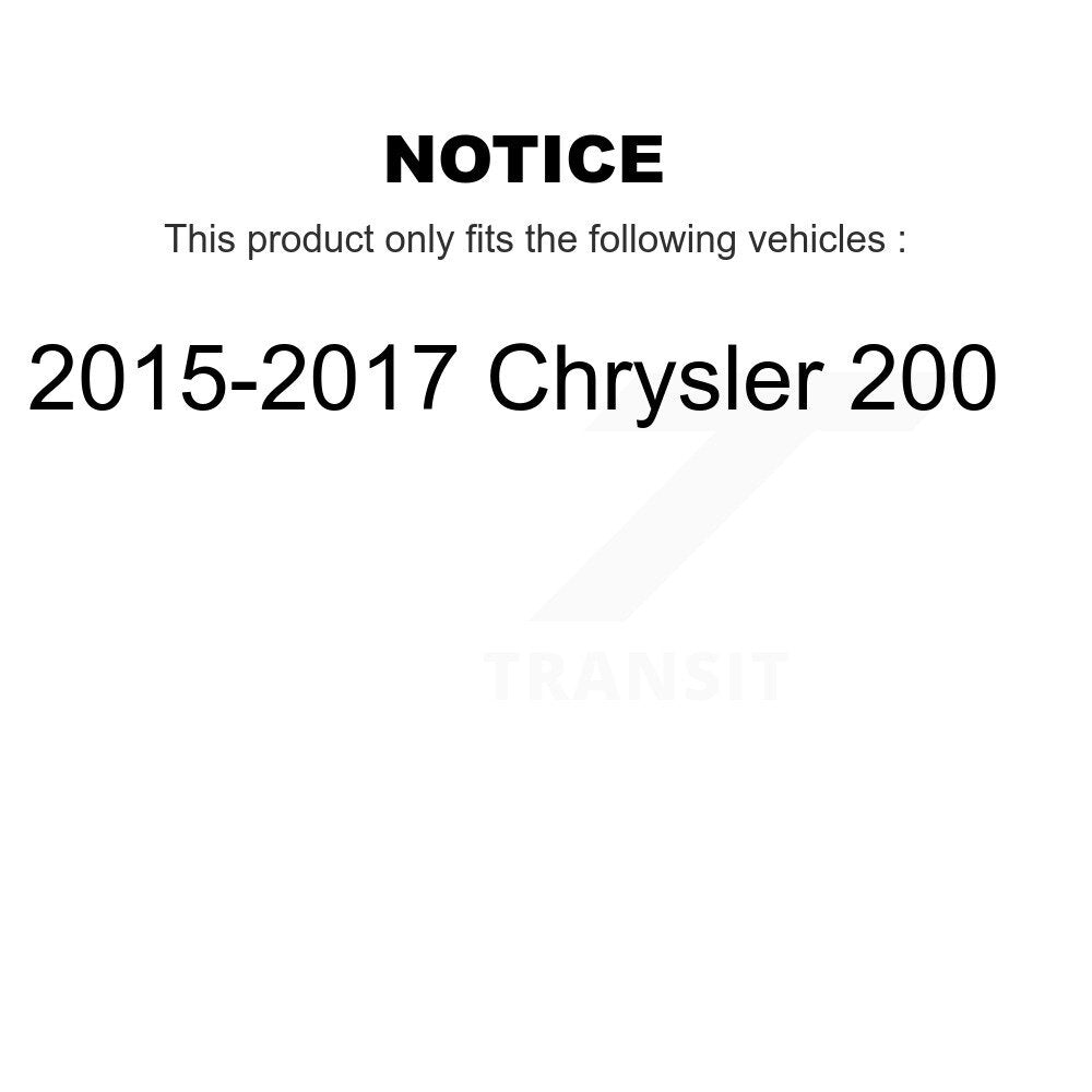 [Arrière] Kit d'amortisseur de suspension pour 2015-2017 Chrysler 200 K78-100406