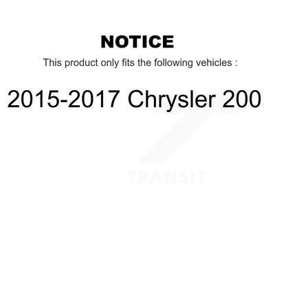 [Arrière] Kit d'amortisseur de suspension pour 2015-2017 Chrysler 200 K78-100406