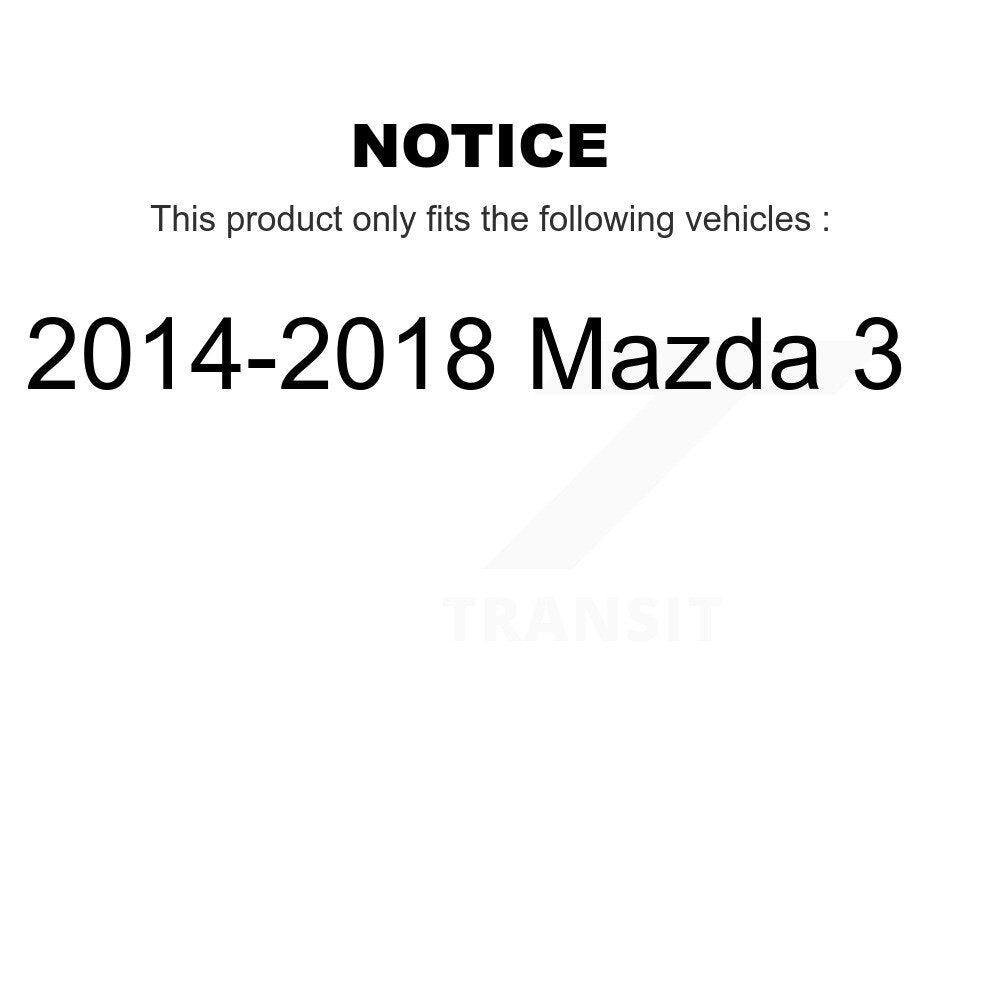 [Arrière] Kit d'amortisseur de suspension pour 2014-2018 Mazda 3 K78-100410