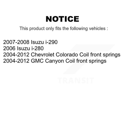 [Arrière] Kit d'amortisseur de suspension pour Chevrolet Colorado GMC Canyon Isuzu i-290 i-280 K78-100434